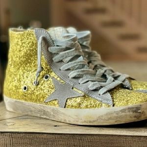 GOLDEN GOOSE RARE & GENTLY PRE-LOVED GLITTER HIGH TOPS | SIZE 36 🇺🇸 6